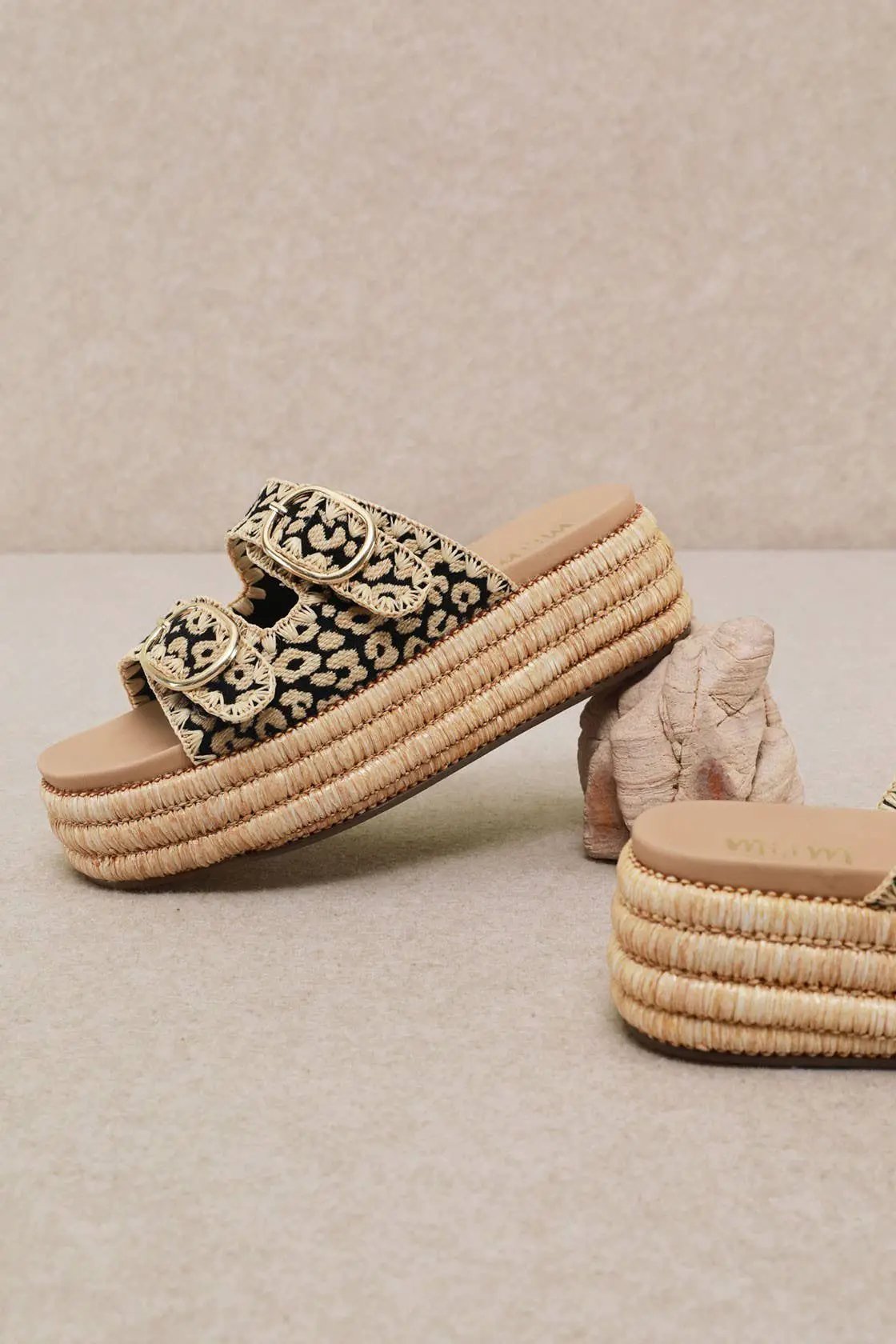MiiM The HEIDI Platform Sandals: Leopard - Sandals