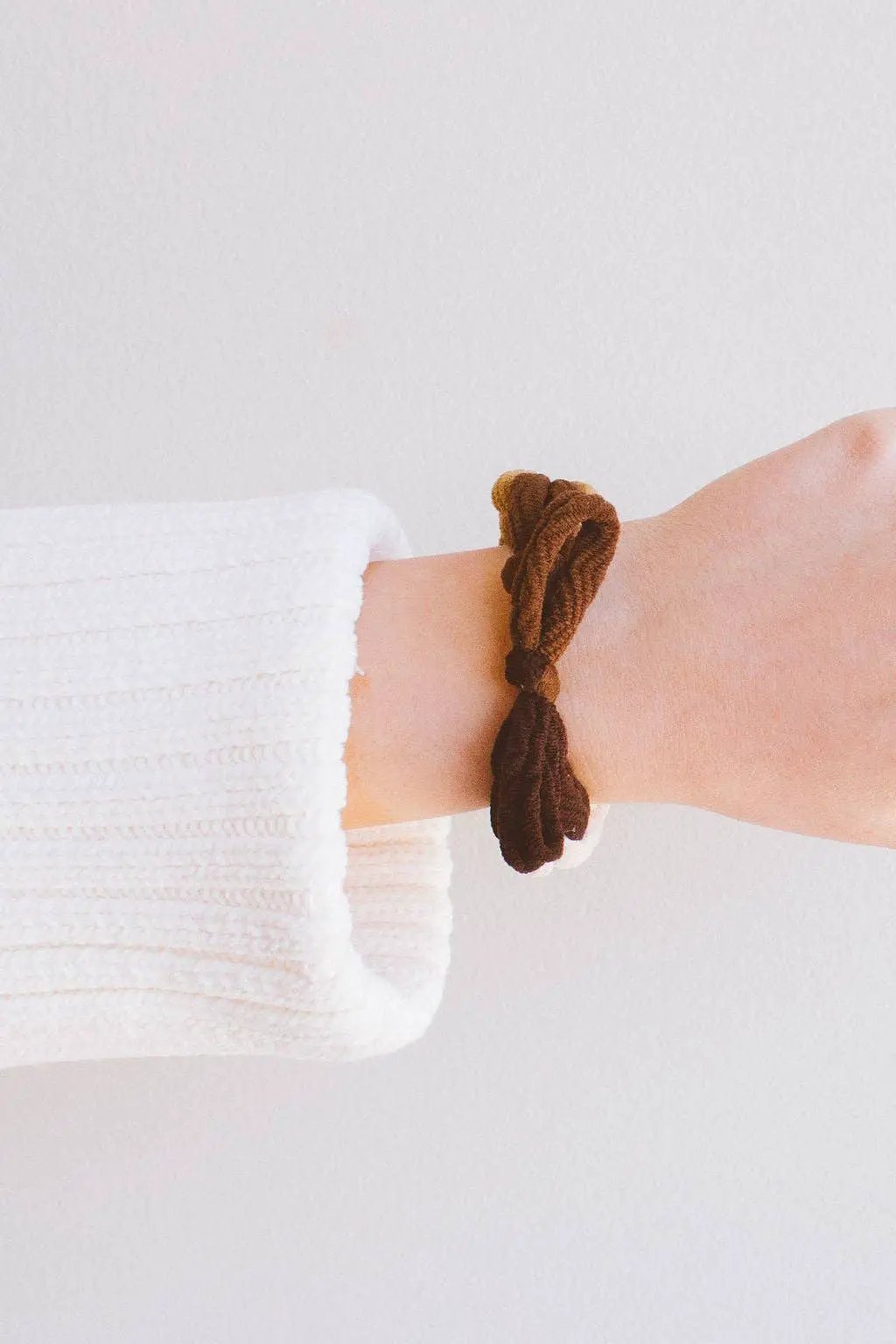 Shop ANDi The Chunky Looped Hair Tie: Rainbow - Ponytail Holders chunky looped hair tie