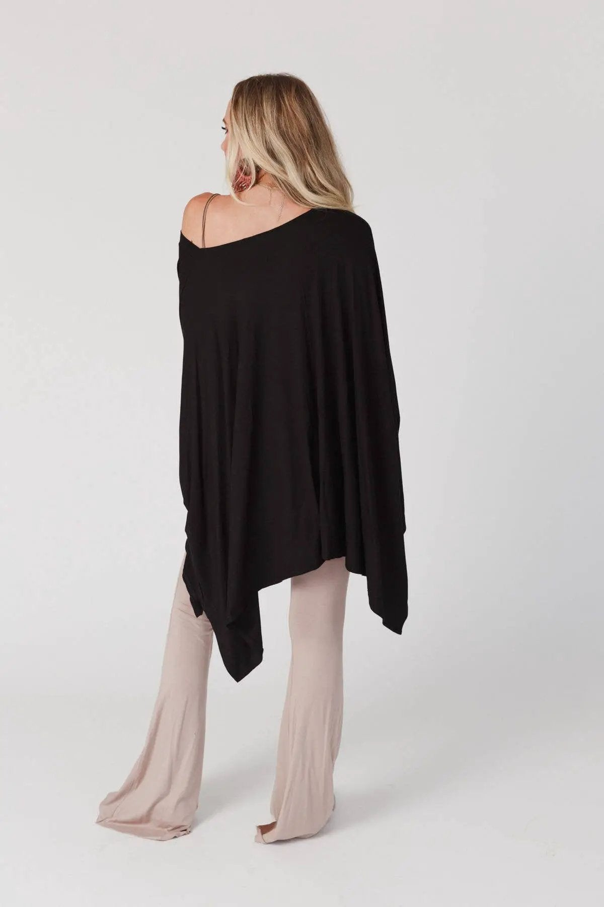 Three Bird Nest Three Bird Nest - The Wren Boho Top in Black - Tunics tops-blouses