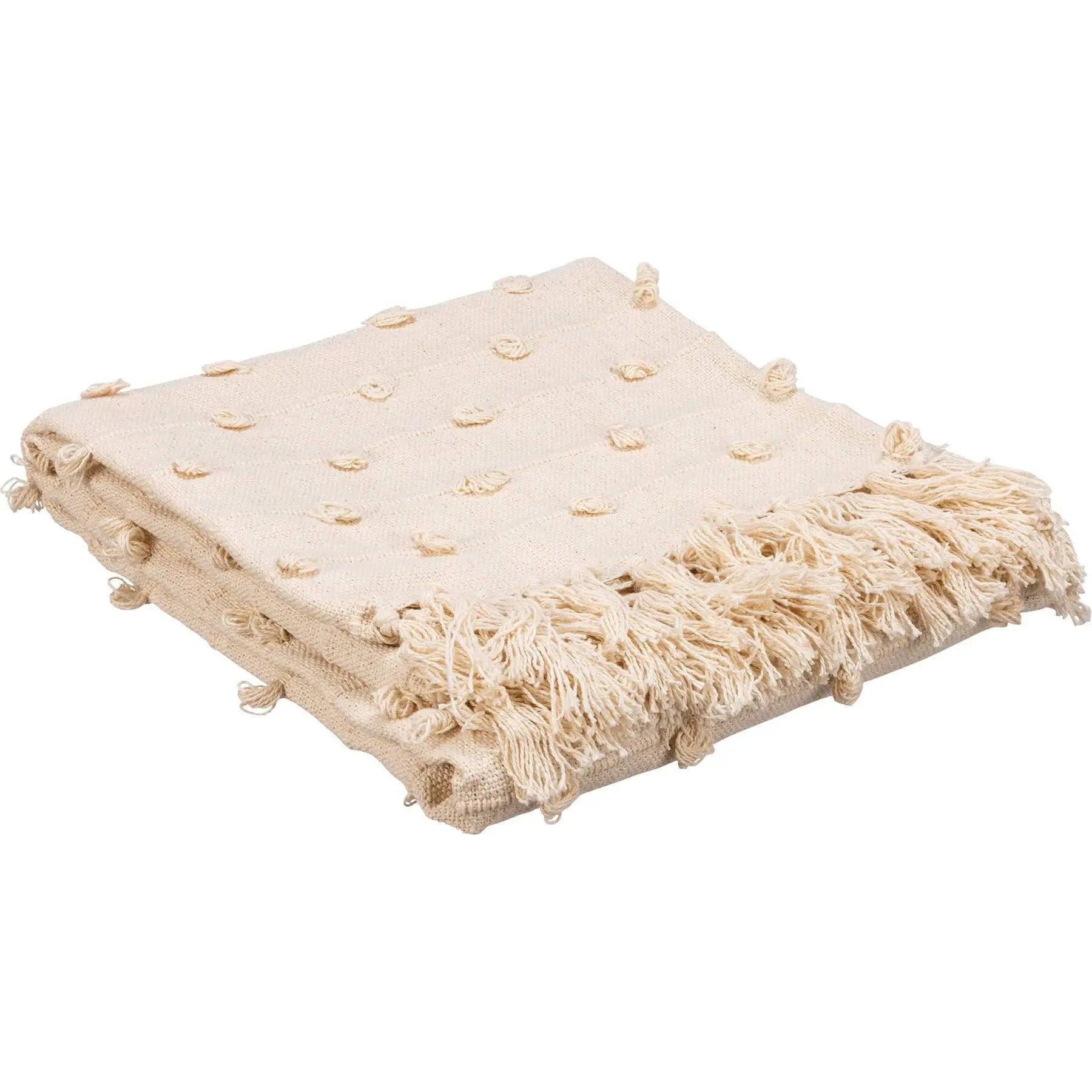 Primitives by Kathy The Cream Poms Throw Blanket - Throw Blankets
