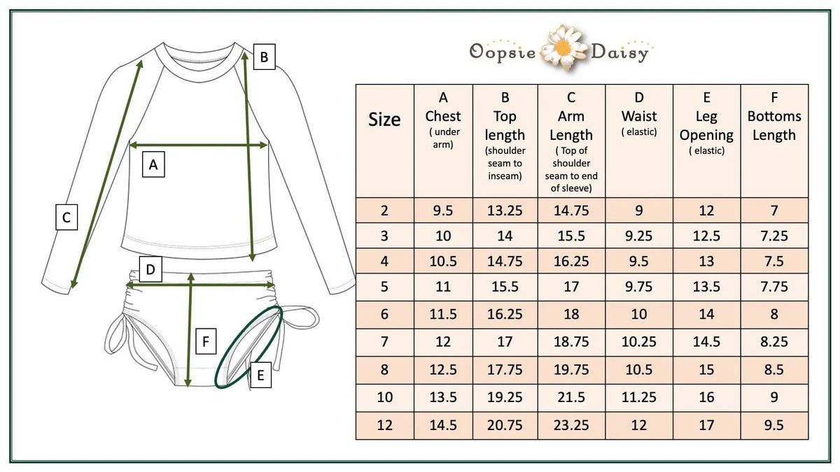 Oopsie Daisy The Emily Mod Flower Rash Guard - Rash Guards