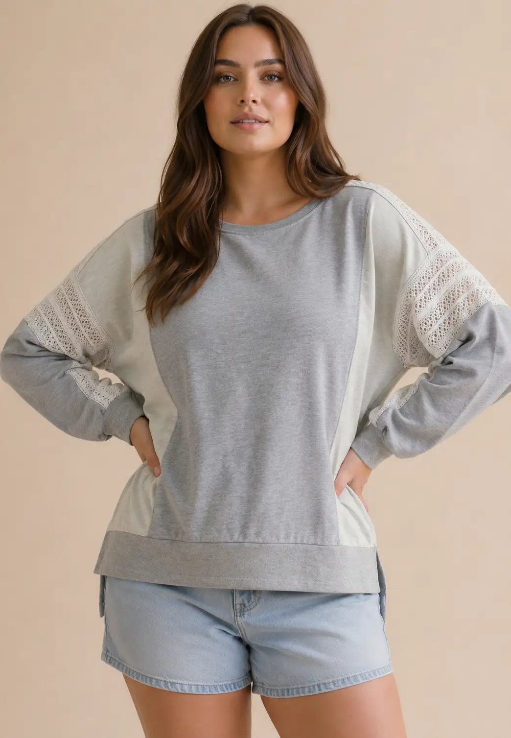Haptics The Lacewood Lounge Terry Knit Pullover - CURVY - Sweatshirts