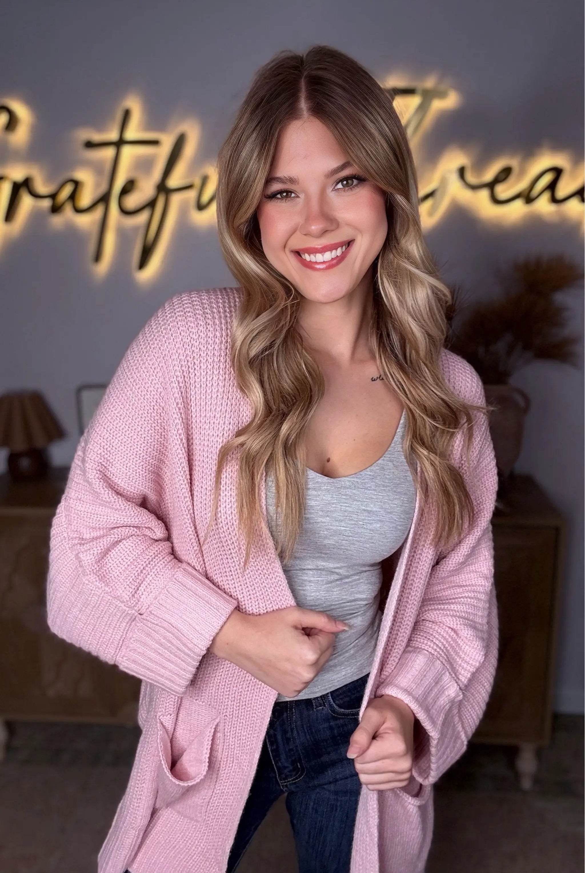 Grateful Threads Boutique Oversized Fold Over Sleeve Cardigan - Cardigans