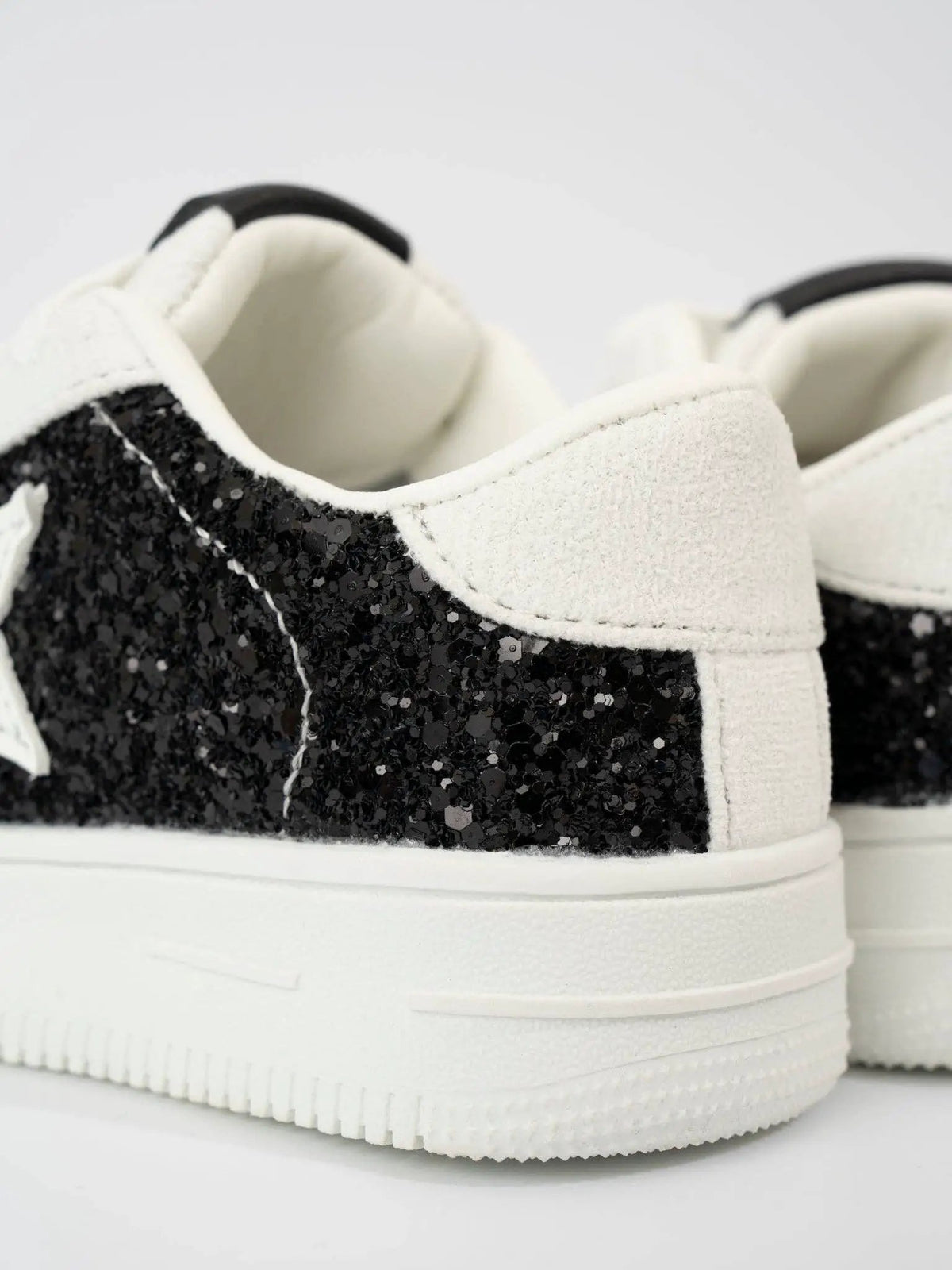 Marie Nicole Clothing Marie Nicole Clothing - Girls' Sparkle Star Sneaker: Black Glitter - Sneakers