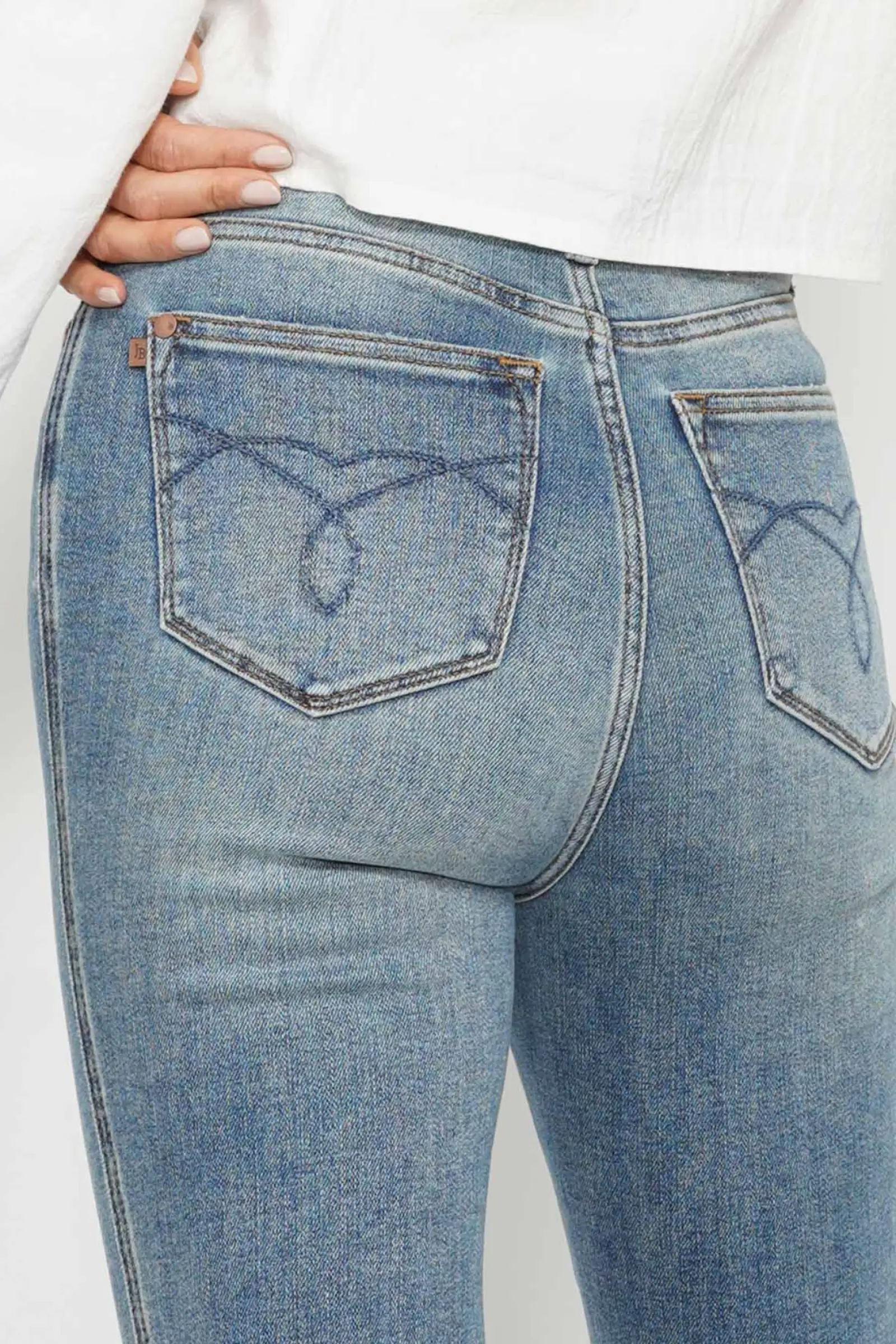 Judy Blue The High Waist Embroidered Back Pockets Denim Jeans: REG INSEAM - Jeans judy blue