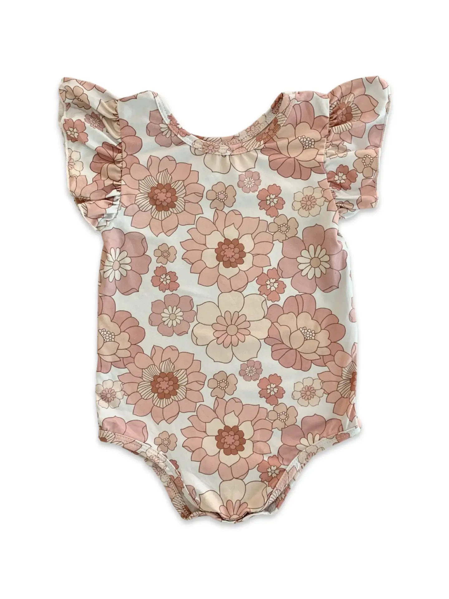 Celebrate Your Tribe Retro Flower Short Sleeve Bodysuit - Bodysuits