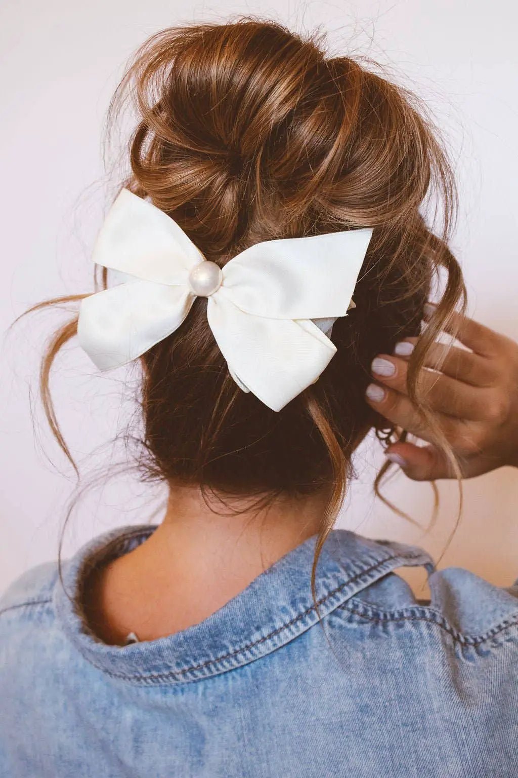 Shop ANDi The Meredith Bow Barrette - Hair Pins, Claws & Clips white hair bow