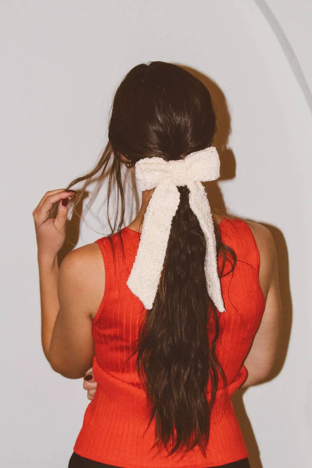 Shop ANDi Cream Tweed Bow - Hair Pins, Claws & Clips