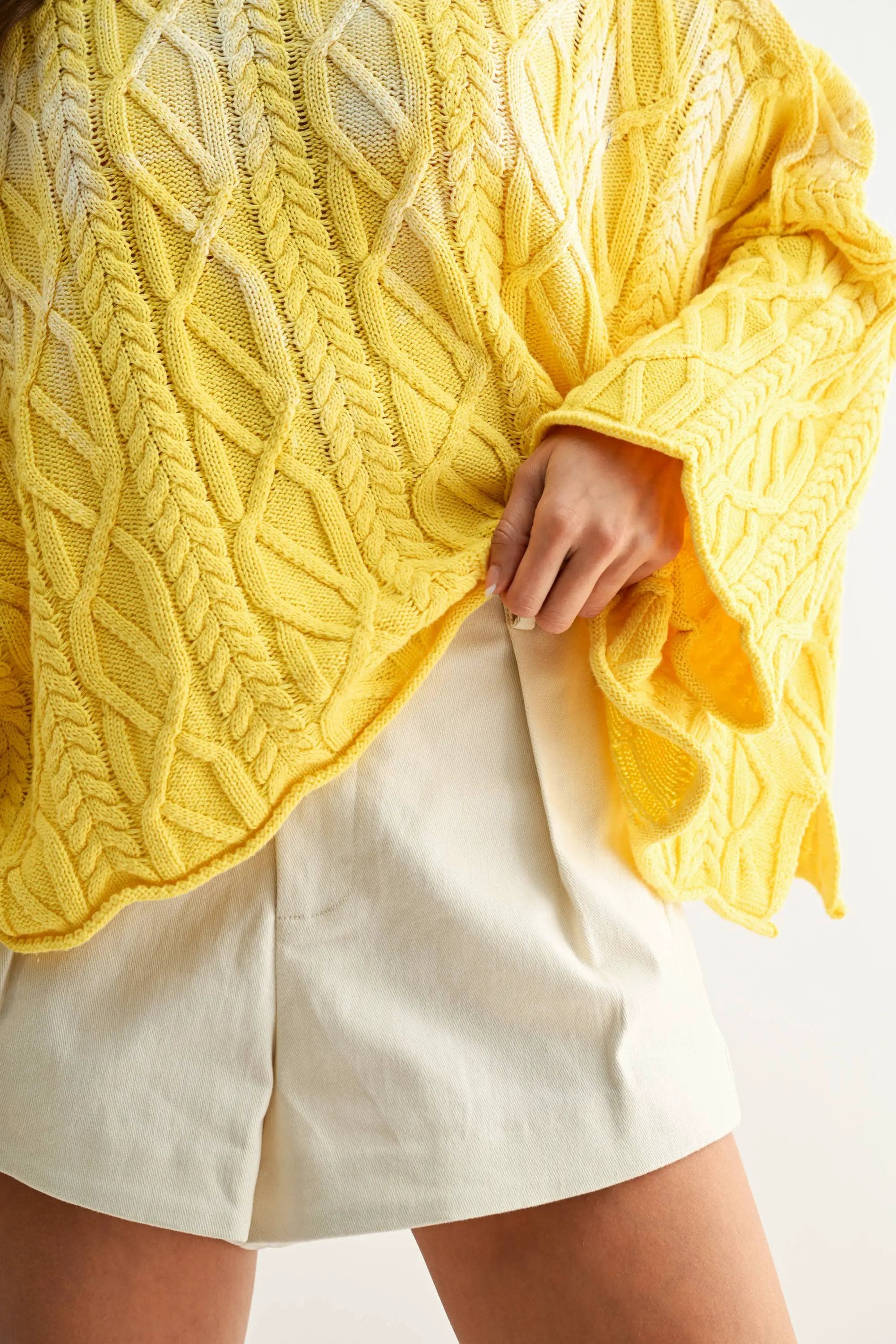 Camellia The Washed Ashore Sweater in Yellow - Sweaters
