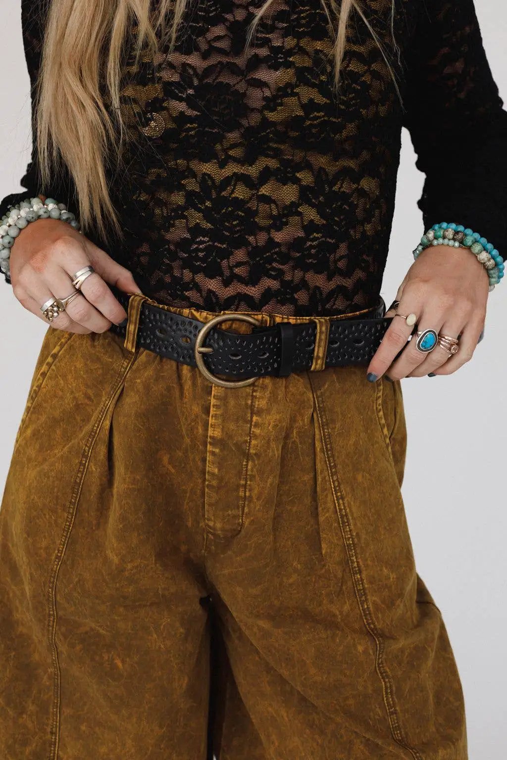Three Bird Nest Three Bird Nest - Wrangler Belt - Black: Black / OS - Belts
