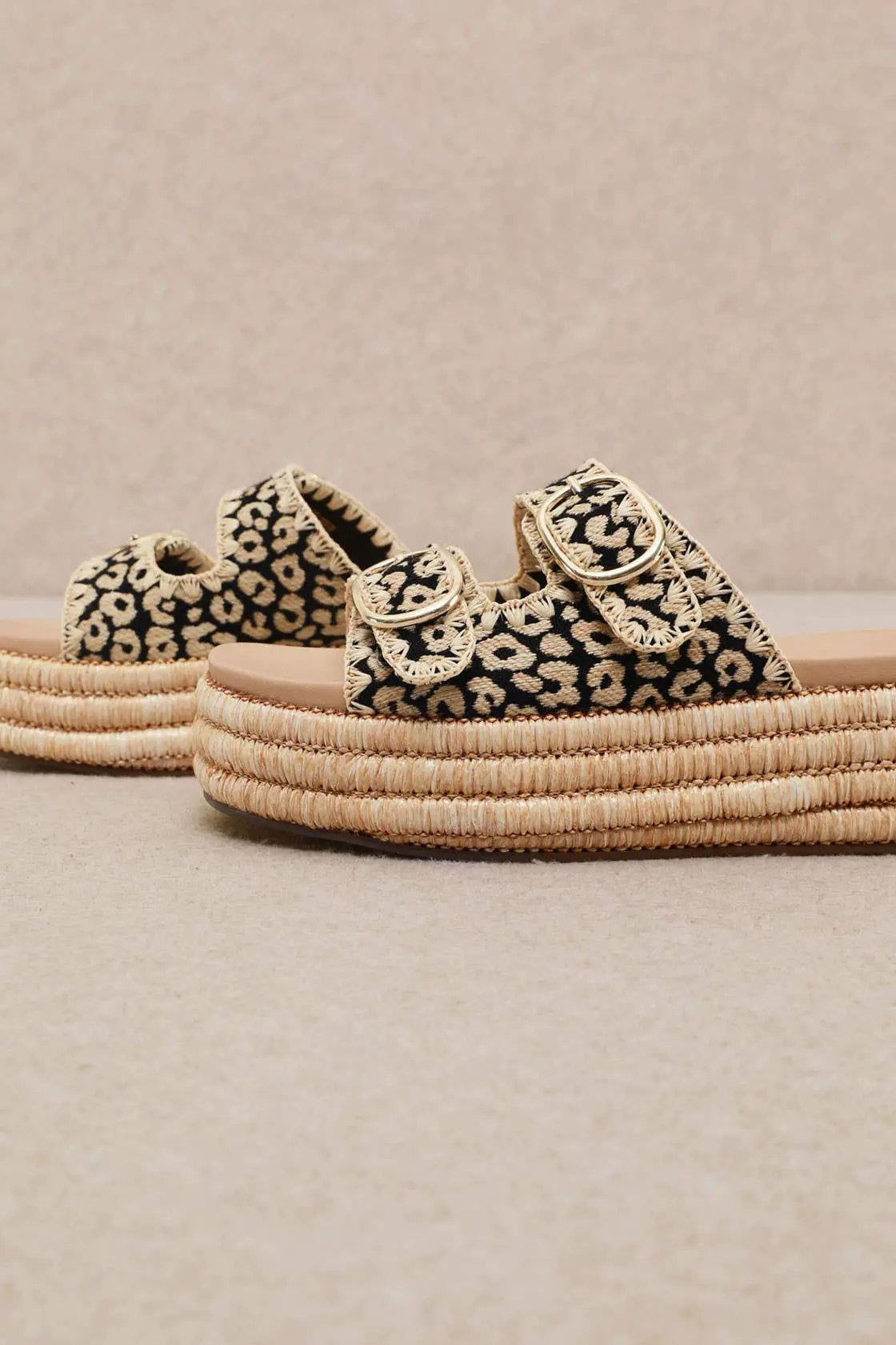 MiiM The HEIDI Platform Sandals: Leopard - Sandals