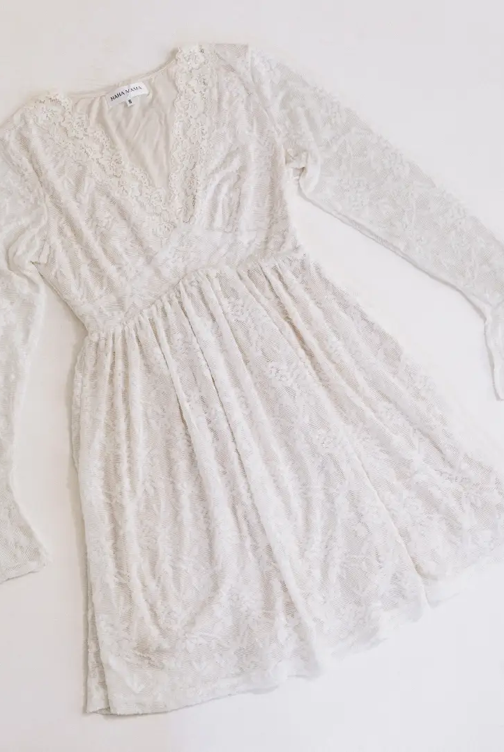 HAHA MAMA Clothing Ivory Lace Mommy & Me Dress - Mommy - Dresses