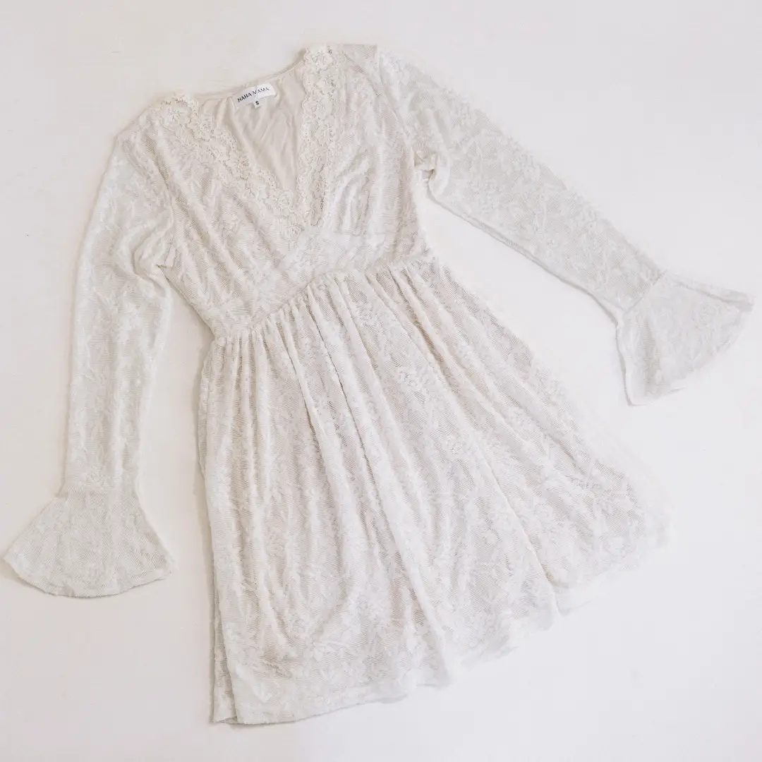 HAHA MAMA Clothing Ivory Lace Mommy & Me Dress - Mommy - Dresses