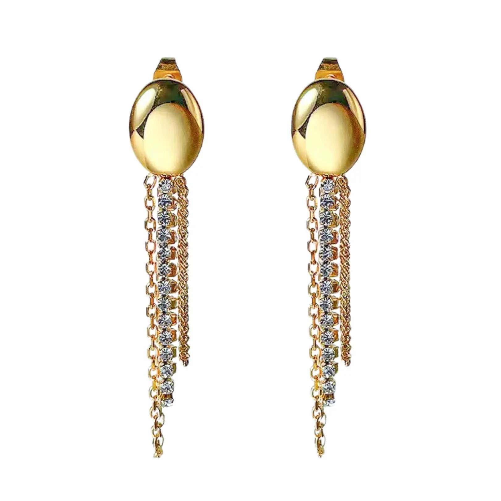 Savvy Bling The Golden Cascade Fringe Earrings (Water Resistant) - Earrings