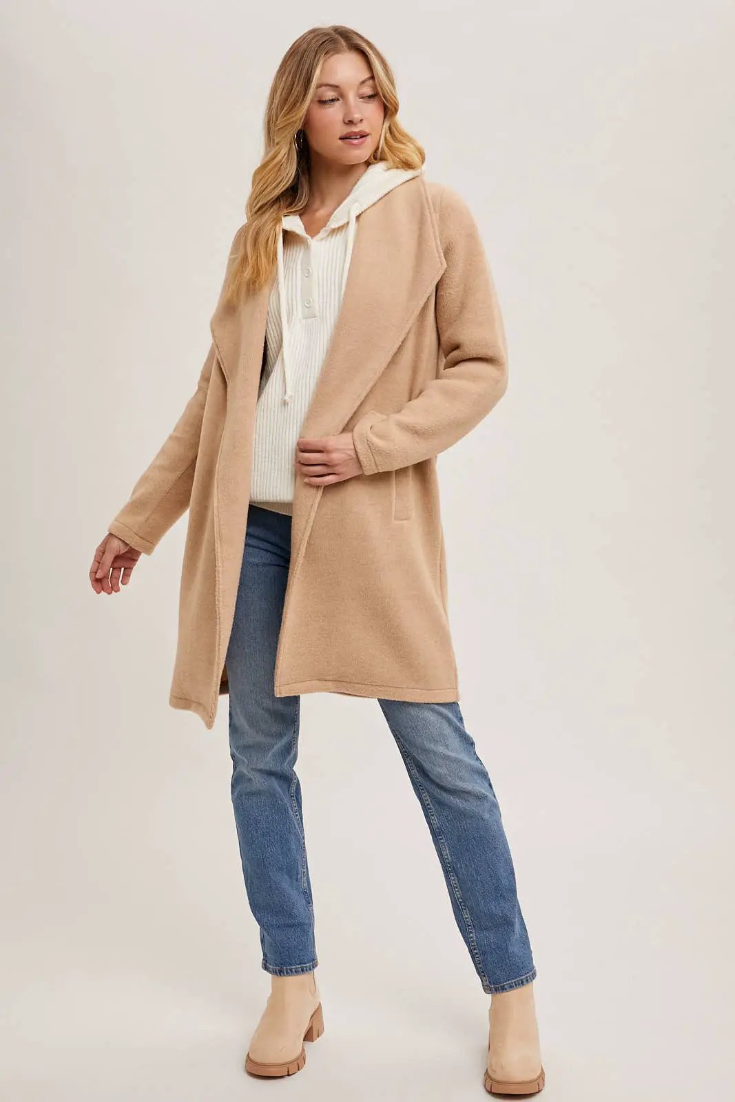 Bluivy Bluivy - OPEN FRONT KNIT COAT JACKET - Wrap Coats