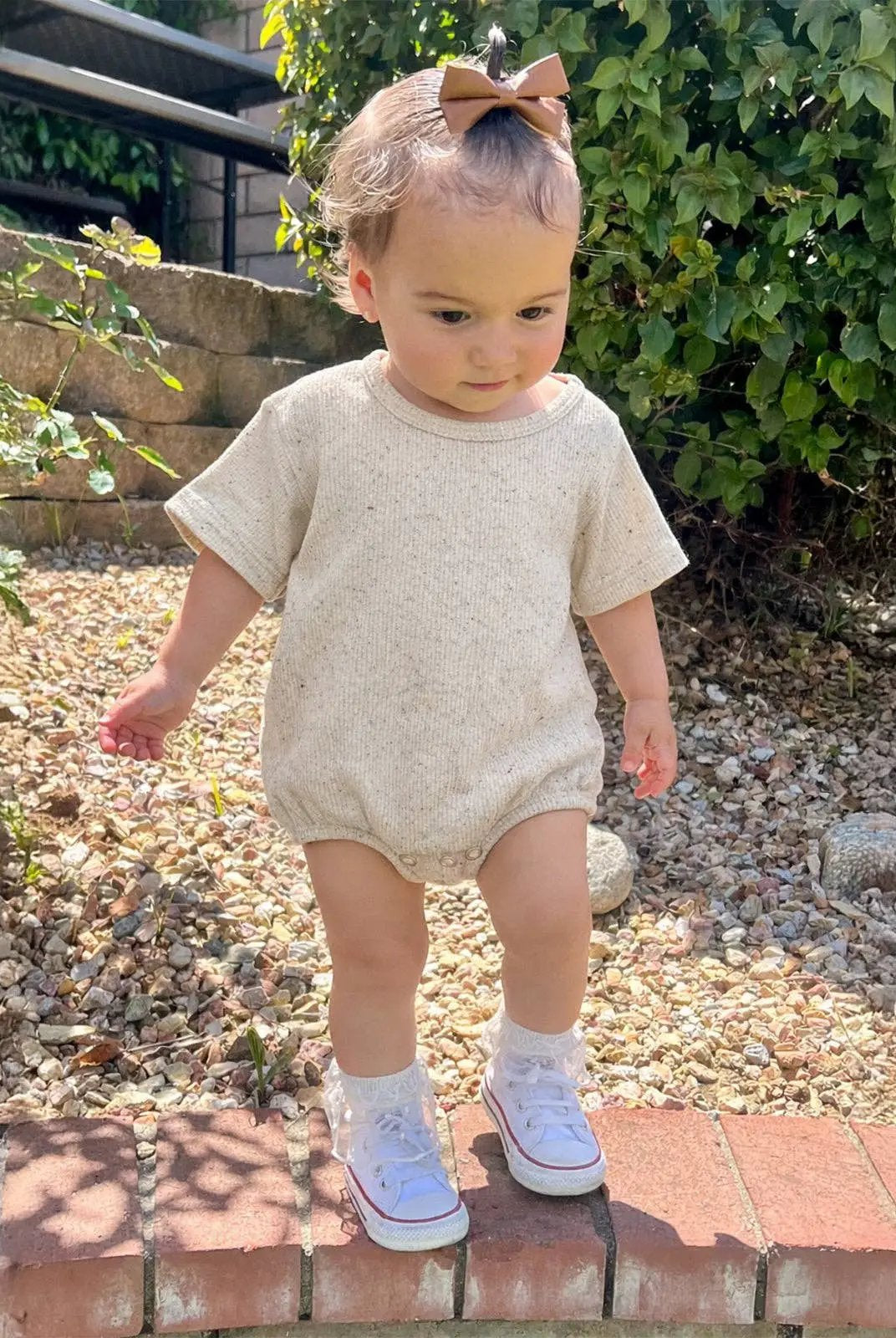 SIIX Collection SIIX Collection - Cream Speckle / T-Shirt Bubble - Baby One-Pieces