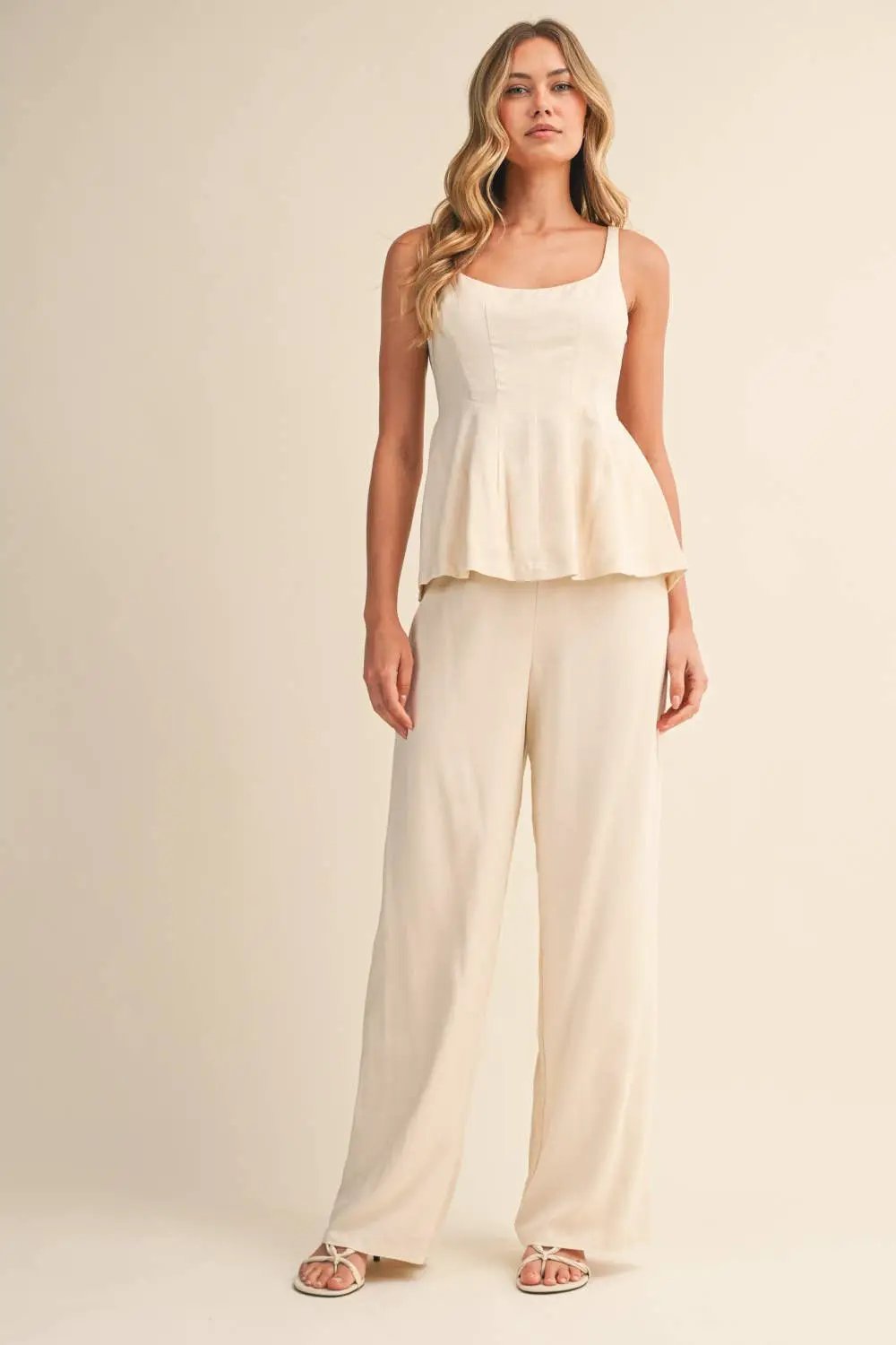 Klesis The Coastal Elegance Linen Blend Pant Set - Outfit Sets