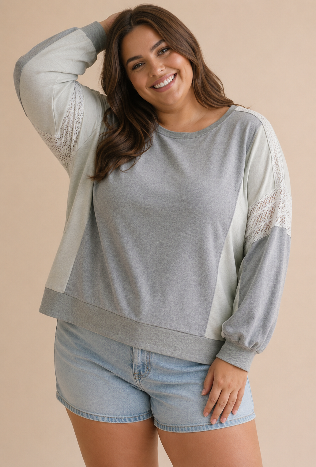 Haptics The Lacewood Lounge Terry Knit Pullover - CURVY - Sweatshirts