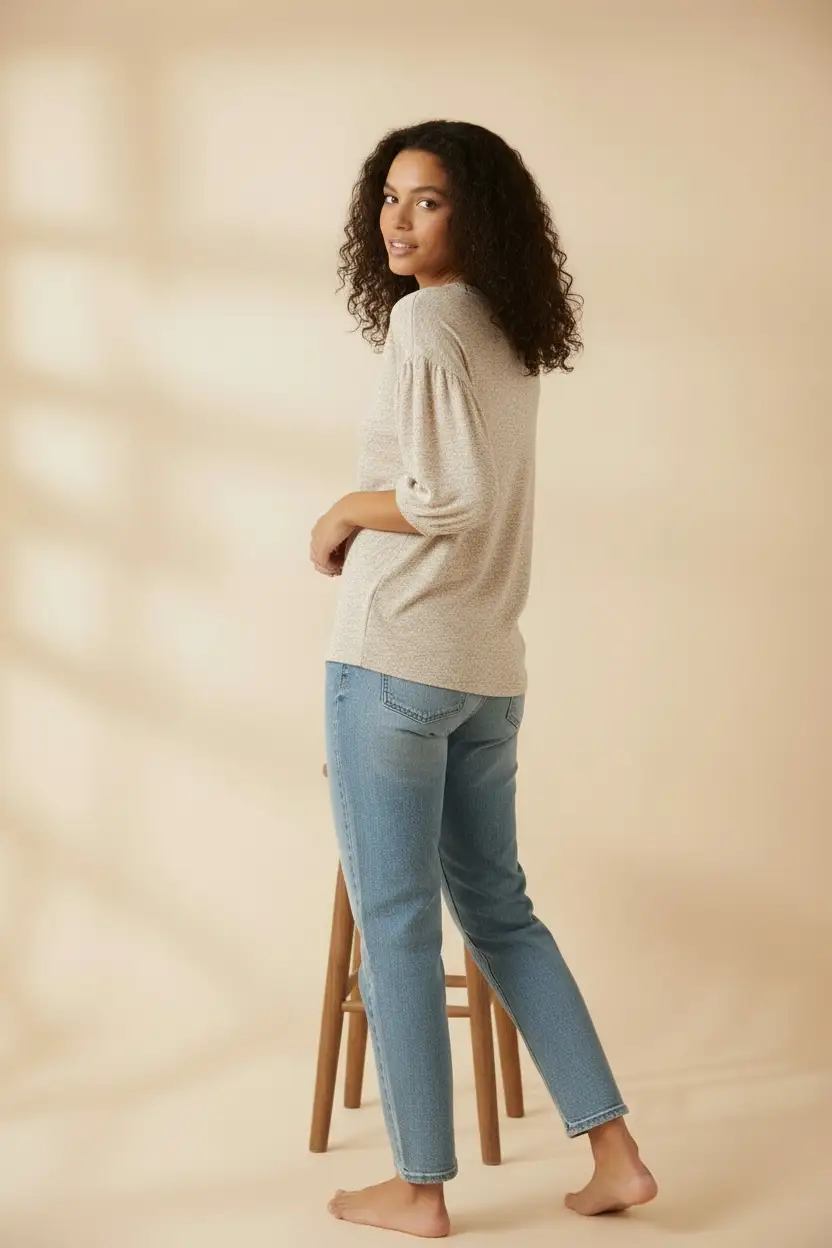Cherish The Soft Season Puff Sleeve Knit Top - Sweaters