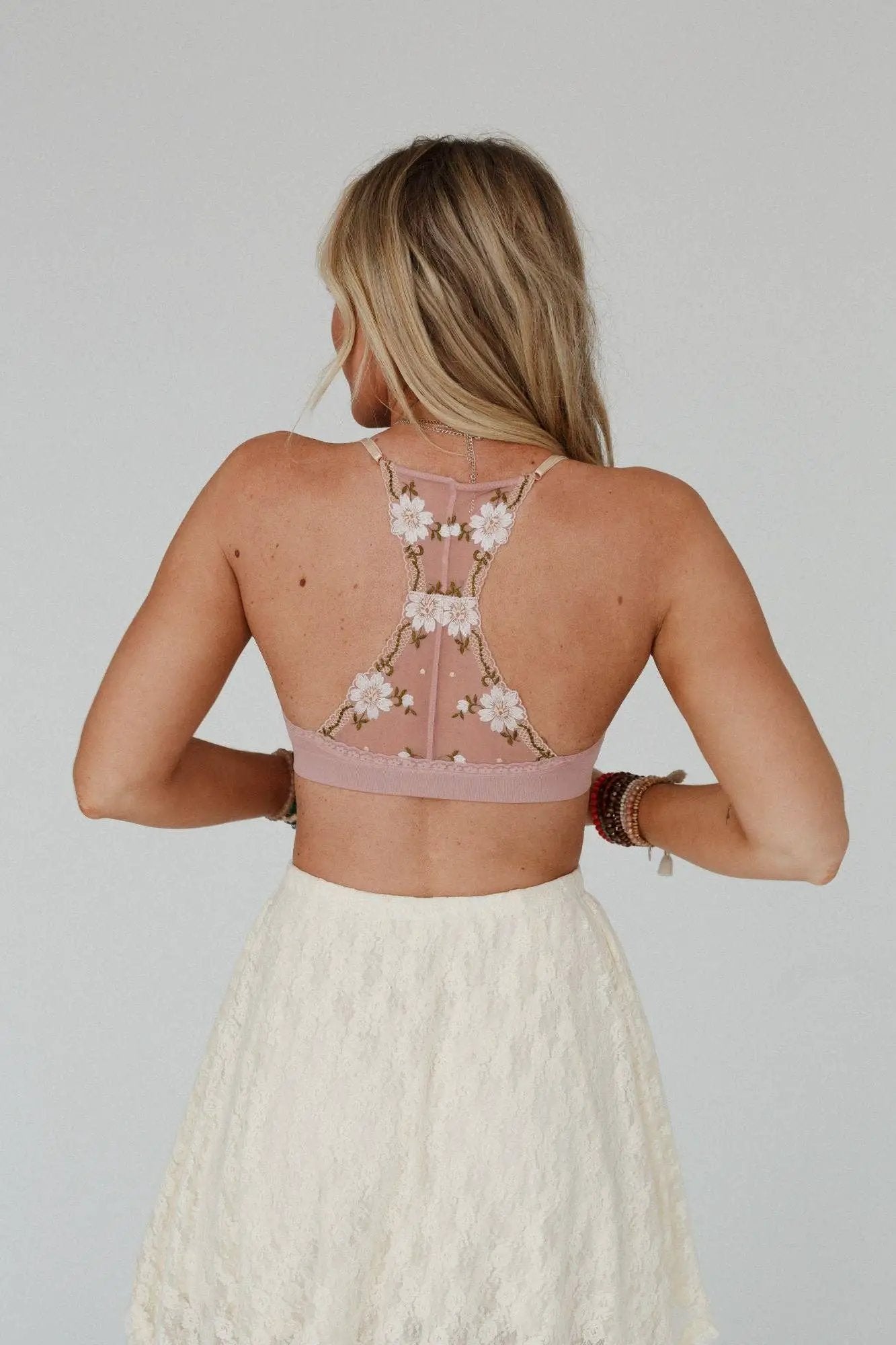 Three Bird Nest Three Bird Nest - Daisy Breeze Bralette - Pink - Camisoles