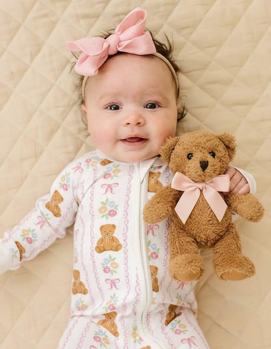 Lucky Panda Kids Bamboo Zip Romper | Honey Bear - Baby & Children's One-Pieces
