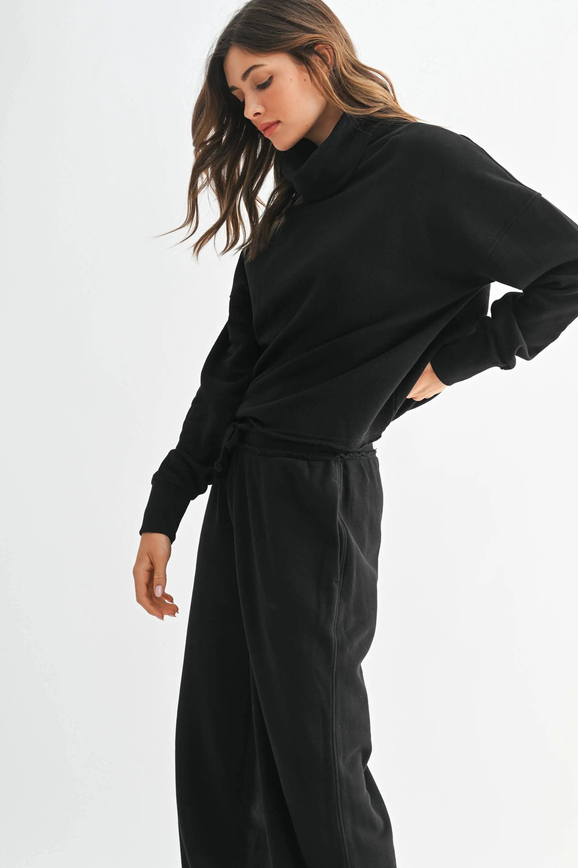 Mono B Mono B - Lounge Layer Long Sleeve Turtleneck - Sweaters Mono B - Lounge Layer Long Sleeve Turtleneck