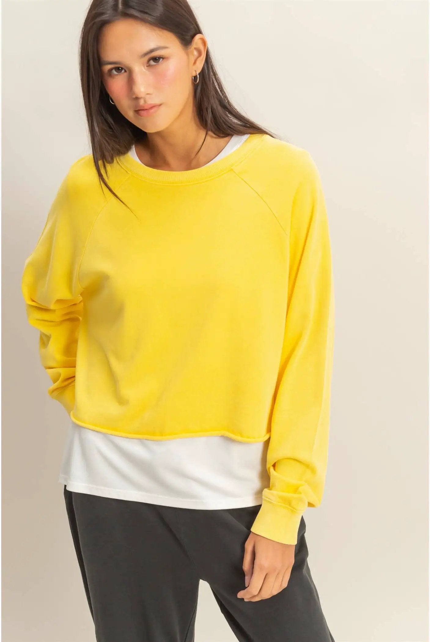 HYFVE HYFVE - Banana Cream Raglan Long Sleeve Top - Shirts