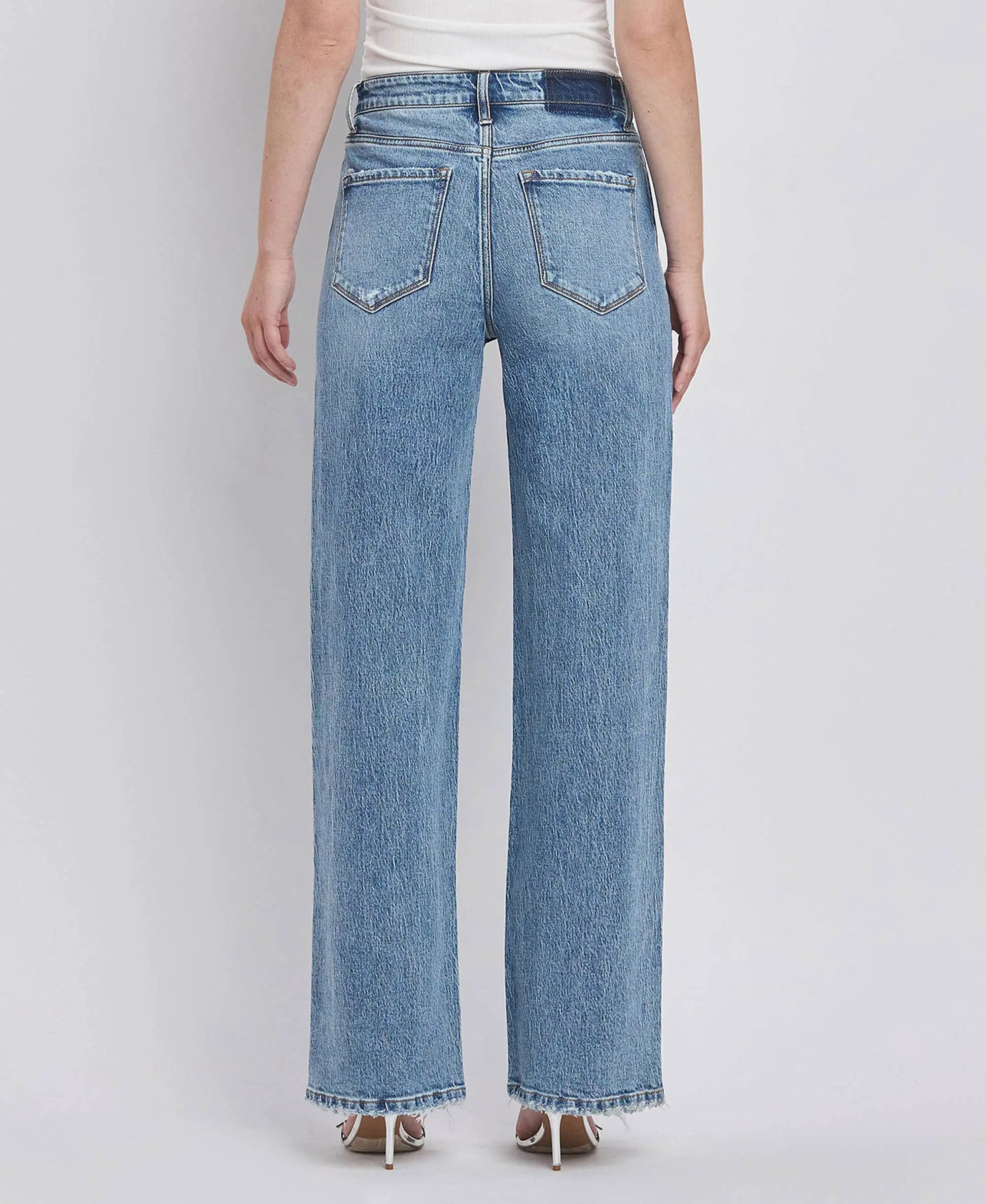 VERVET by FLYING MONKEY VERVET 90'S Super High Rise Wide Leg Jeans - Jeans