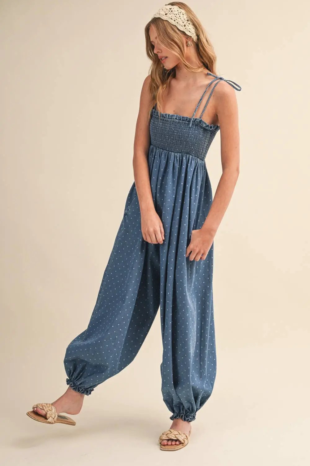Klesis The Easygoing Charm Polka Dot Jumpsuit - One-Pieces