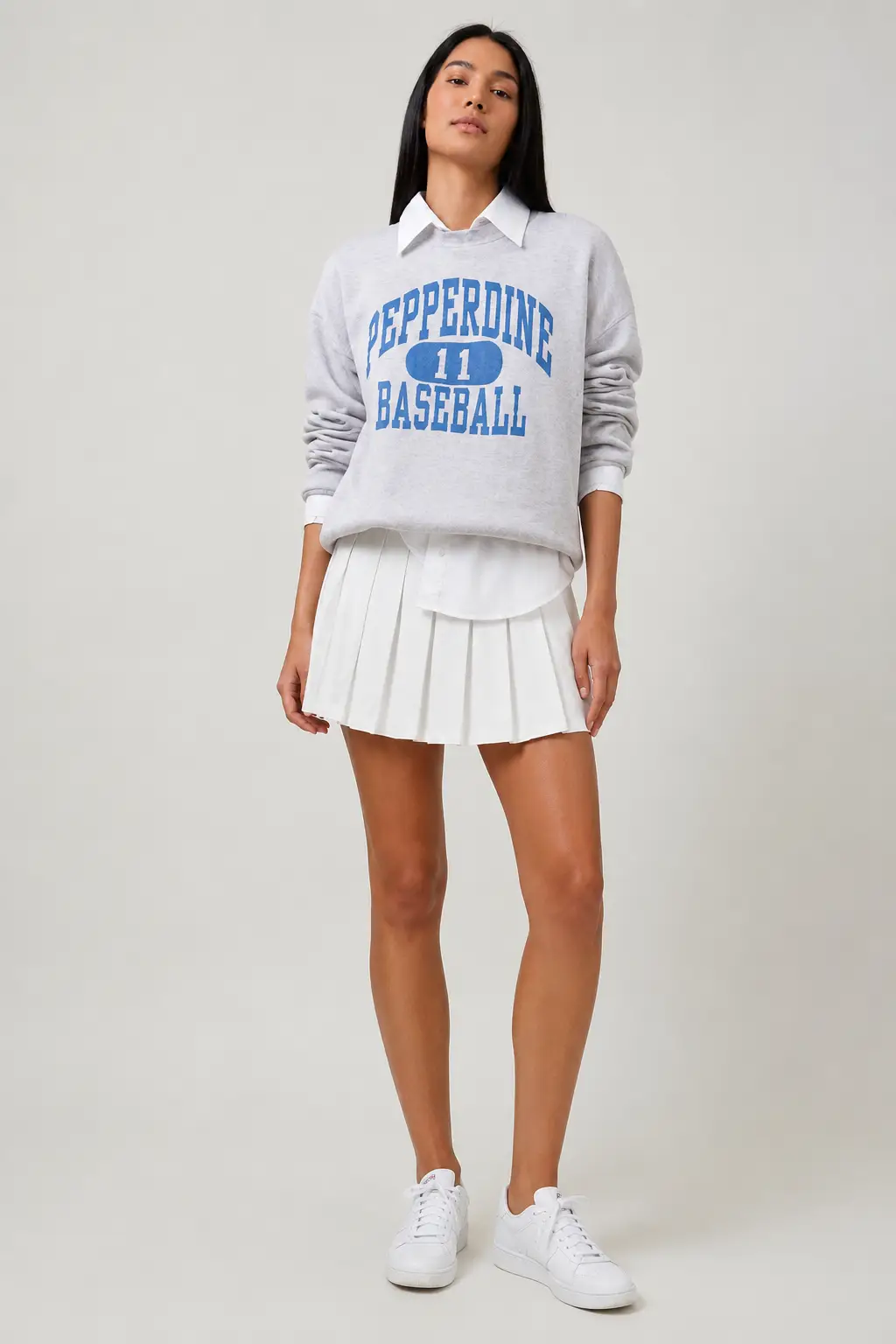 Naked Zebra The Flirty Front Pleat Skort: Off White - Skorts