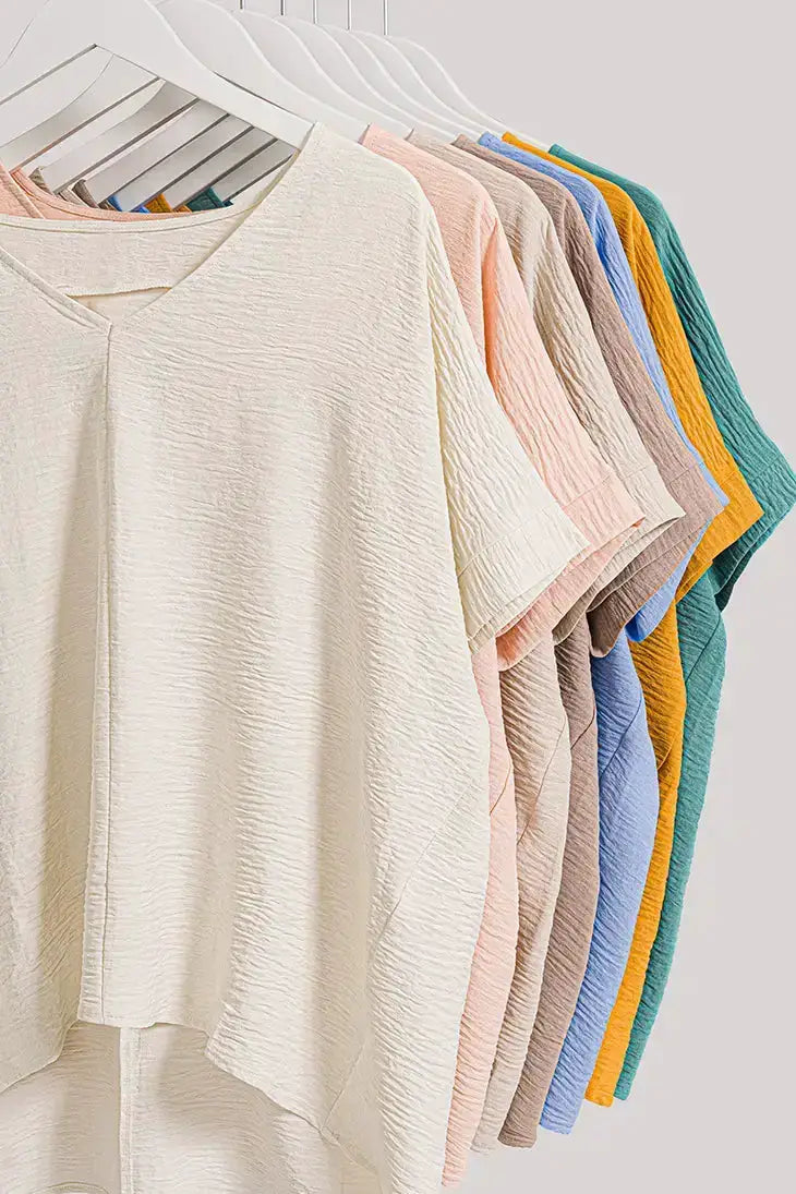 Zenana Zenana Airflow Dolman Short Sleeve Top - Clothing Tops airflow dolman sleeve short sleeve top