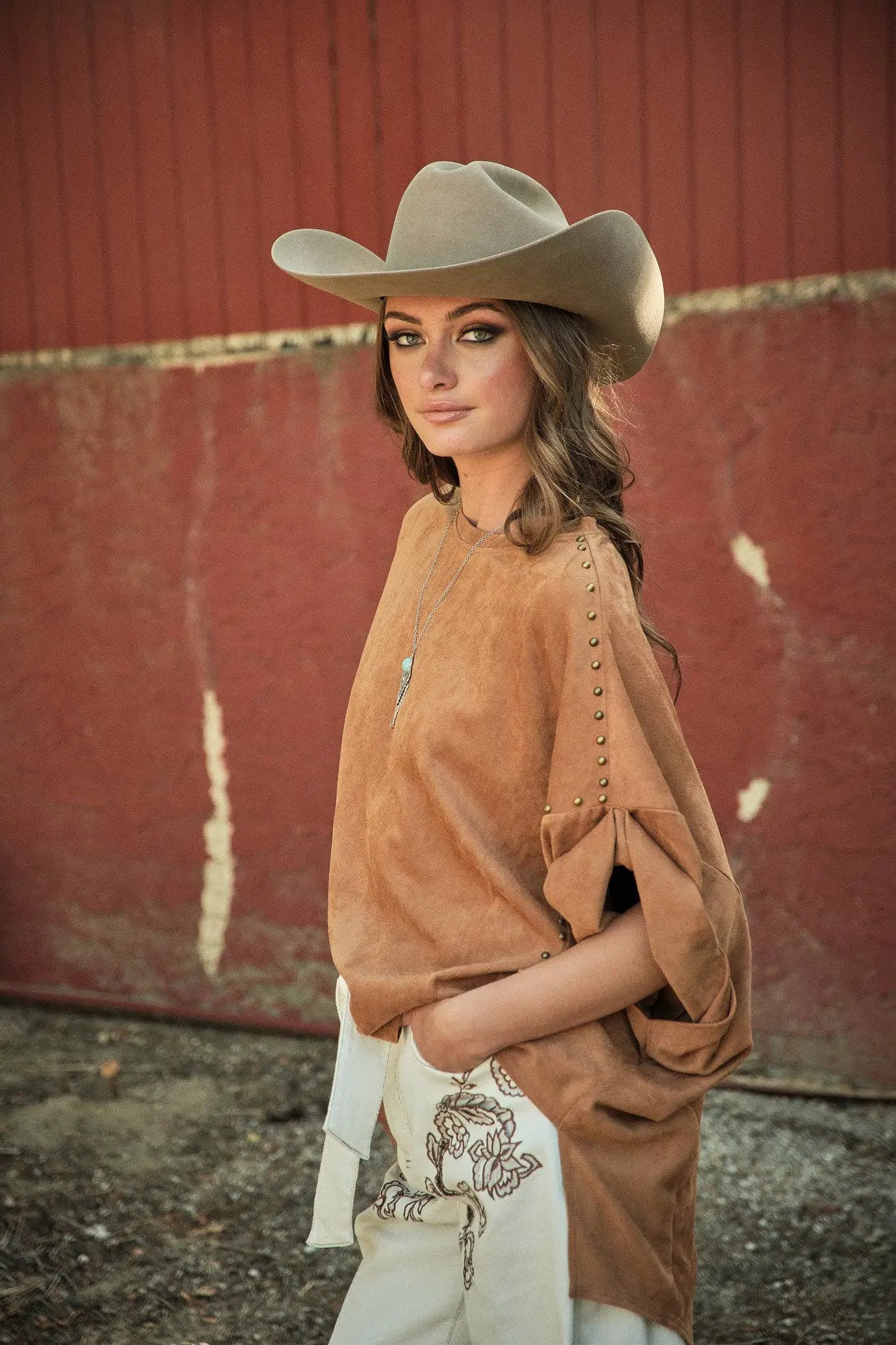 Blue B The Desert Stud Suede Tee - T-Shirts blouse