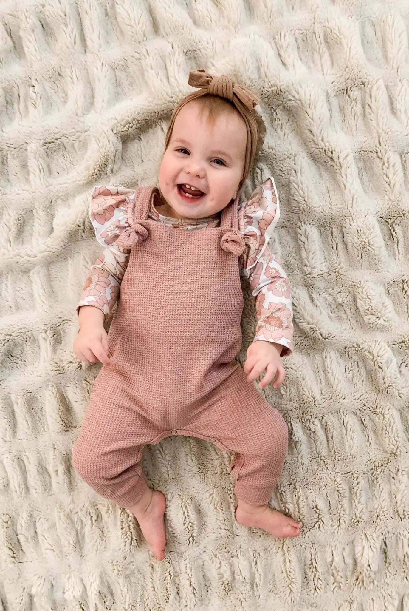 Celebrate Your Tribe Blush Knotted Pant Overalls - Baby One-Pieces
