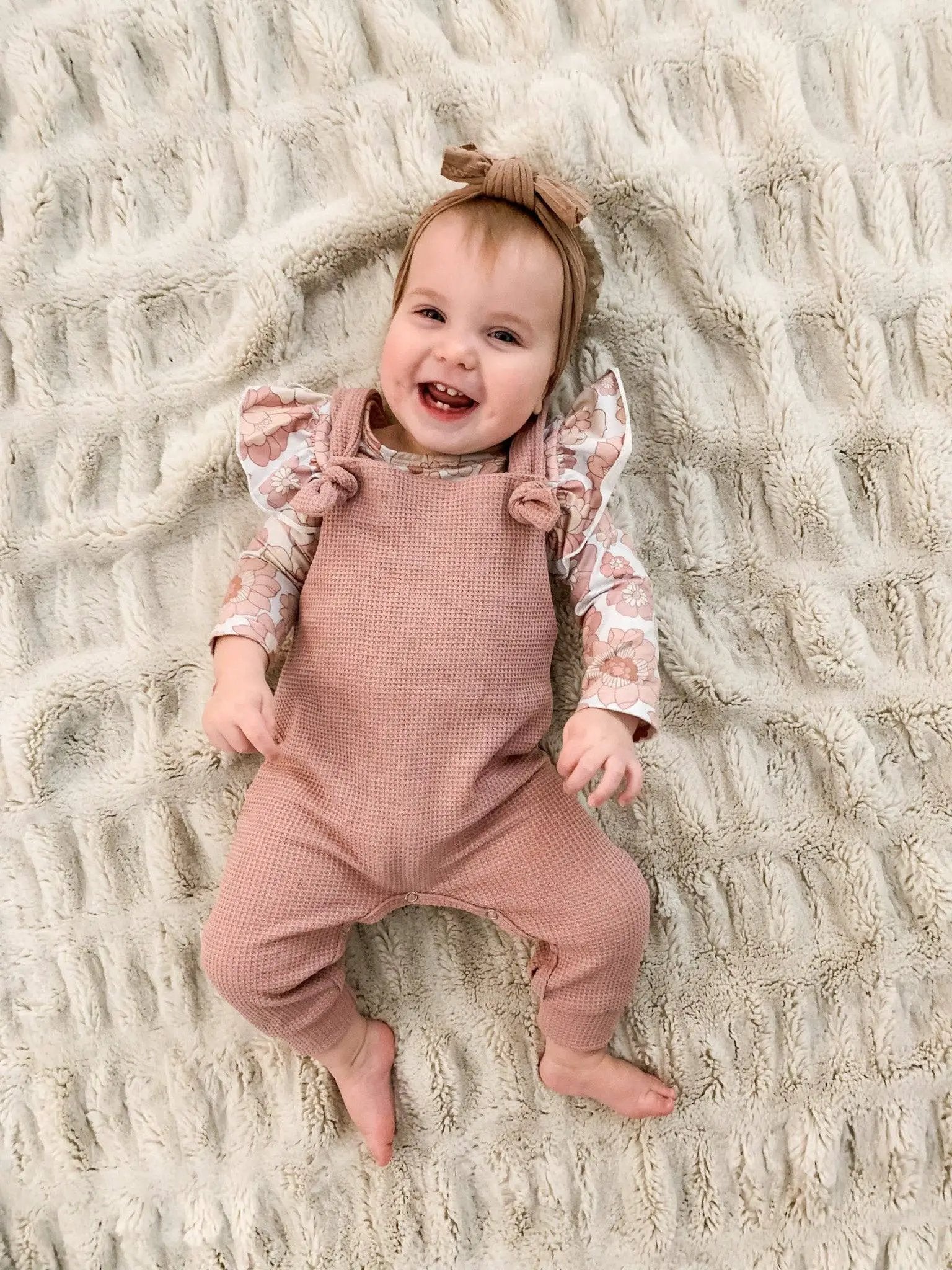 Celebrate Your Tribe Blush Knotted Pant Overalls - Baby One-Pieces