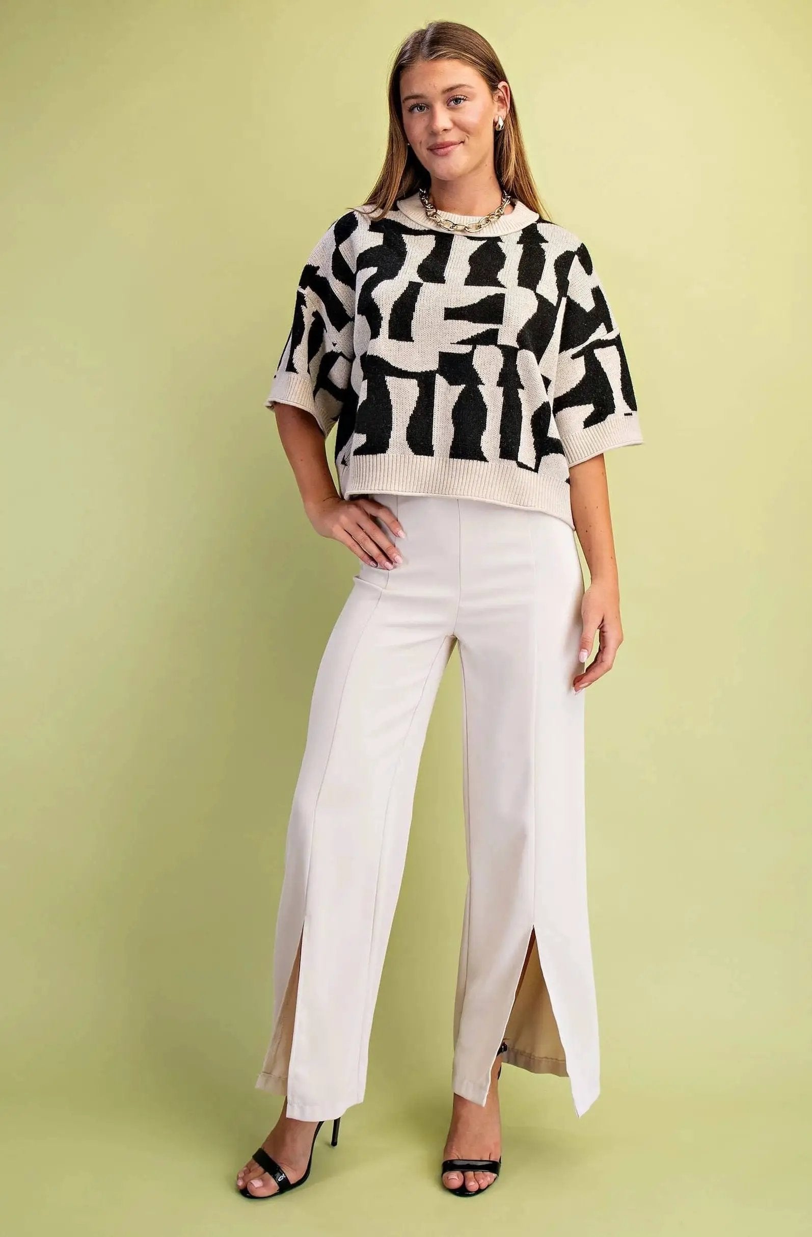 STYLE USA Abstract Avenue Sweater Top - Sweaters sweater