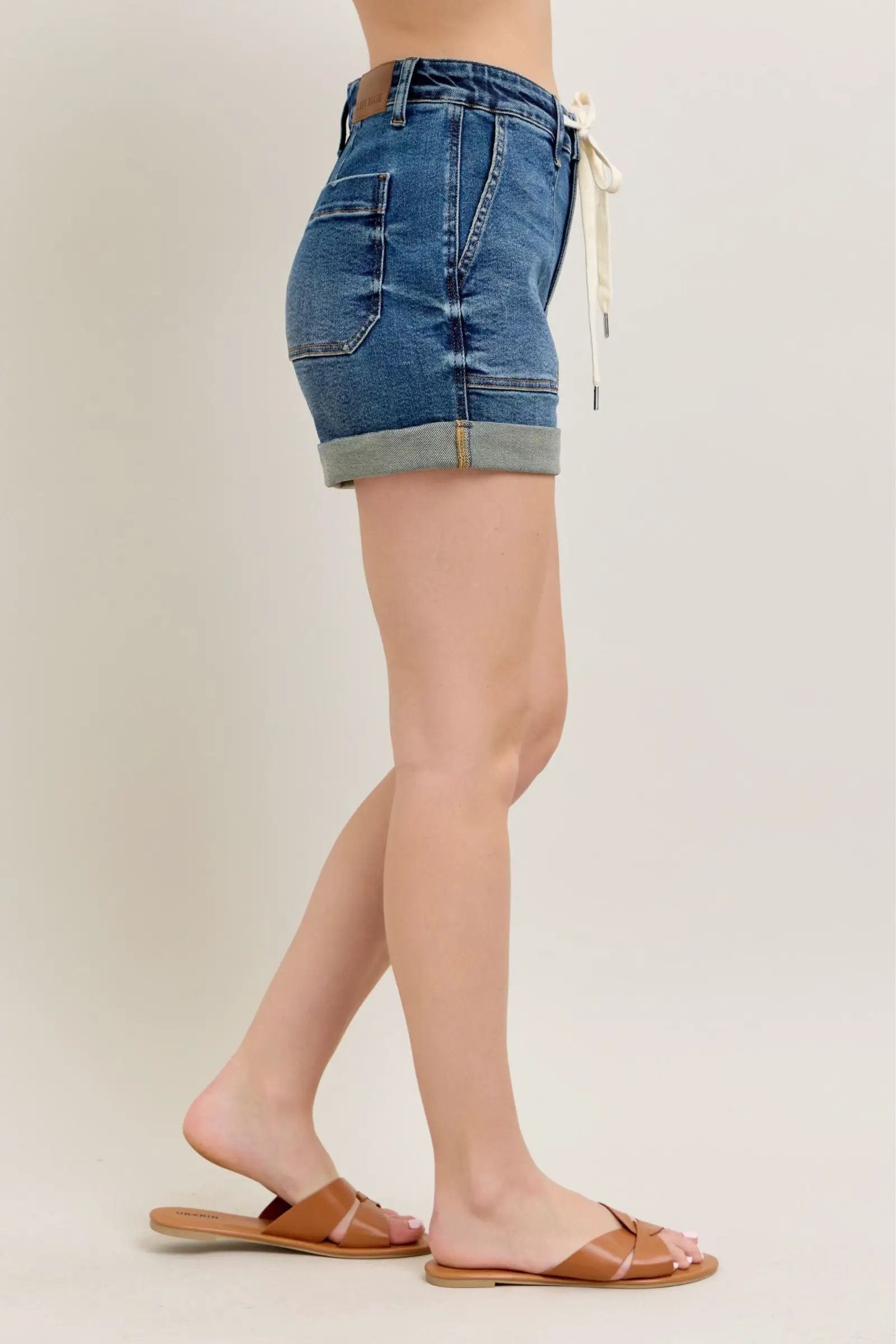 Judy Blue The High Waist Cuff Jogger Shorts - Shorts Judy Blue High Waisted Cuff Jogger Shorts
