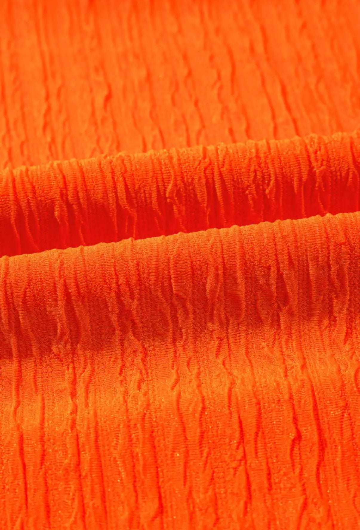 Grateful Threads Boutique Orange Textured V-Neck T-Shirt and Shorts Set - Outfit Sets Orange Textured V Neck T Shirt and Shorts Set