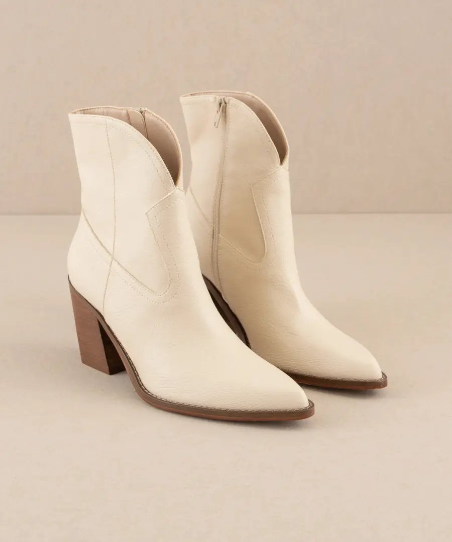 Oasis Society The Harmony Western Bootie - Boots cream western ankle boot