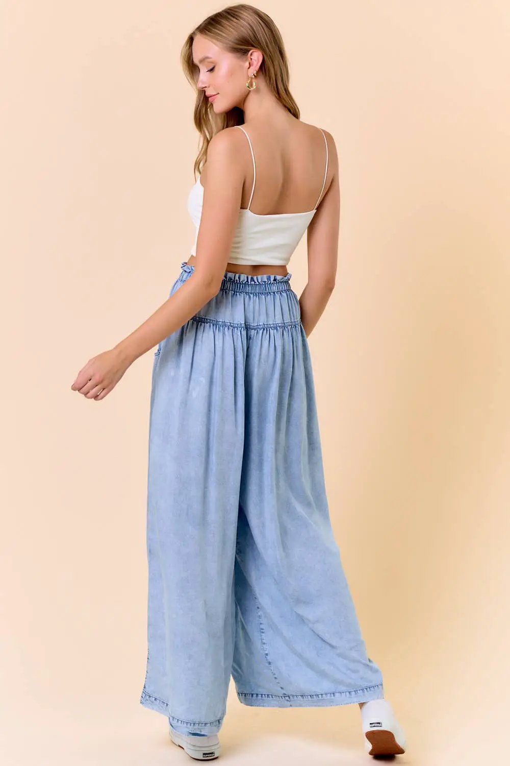 Doe and Rae The Blue Skies TENCEL Wide-Leg Pants - Jeans