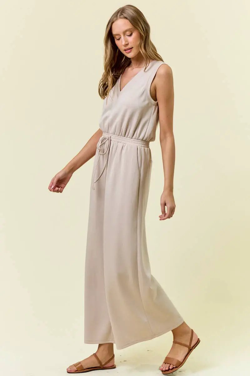 Doe and Rae The Sandstone Ease Culotte Jumpsuit - One-Pieces