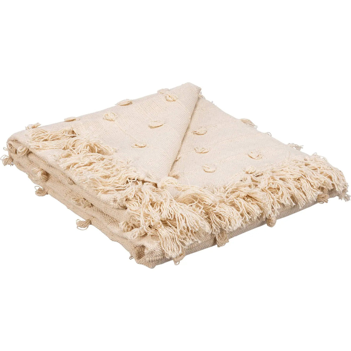 Primitives by Kathy The Cream Poms Throw Blanket - Throw Blankets