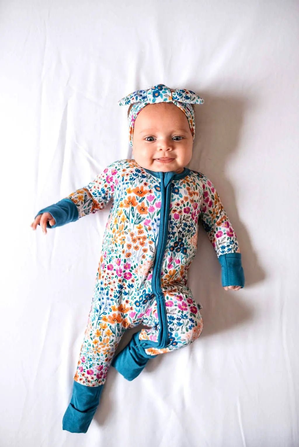 Jammie Session formerly Big Dreams Little Jammies Whispering Wildflowers Bamboo Romper - Baby One-Pieces