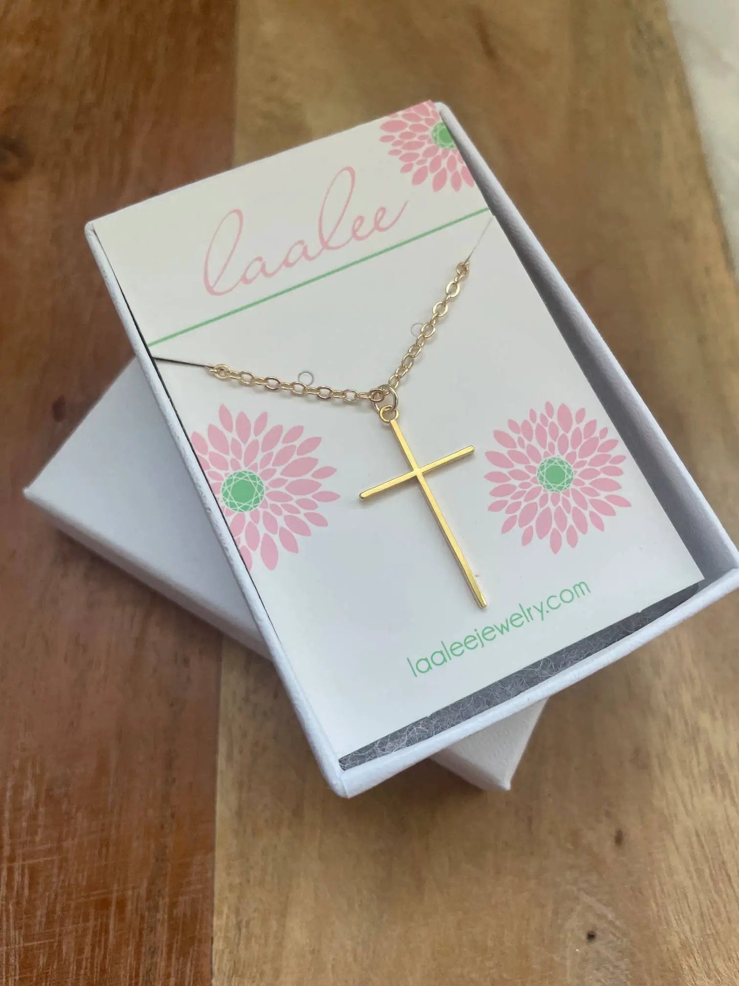 Laalee Jewelry Gold Cross Necklace, Easter Gift, Religious, First Communion - Necklaces