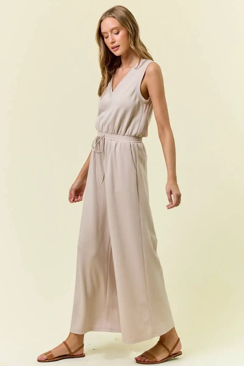 Doe and Rae The Sandstone Ease Culotte Jumpsuit - One-Pieces