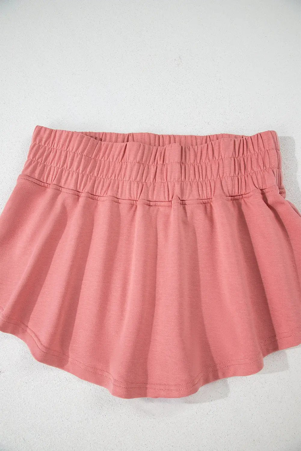 1 the Woman Peach Blossom Cropped Tee & Ruffle High Waist Skort Set - Outfit Sets 2pcs Cropped Tee and Ruffle High Waist Skort Set