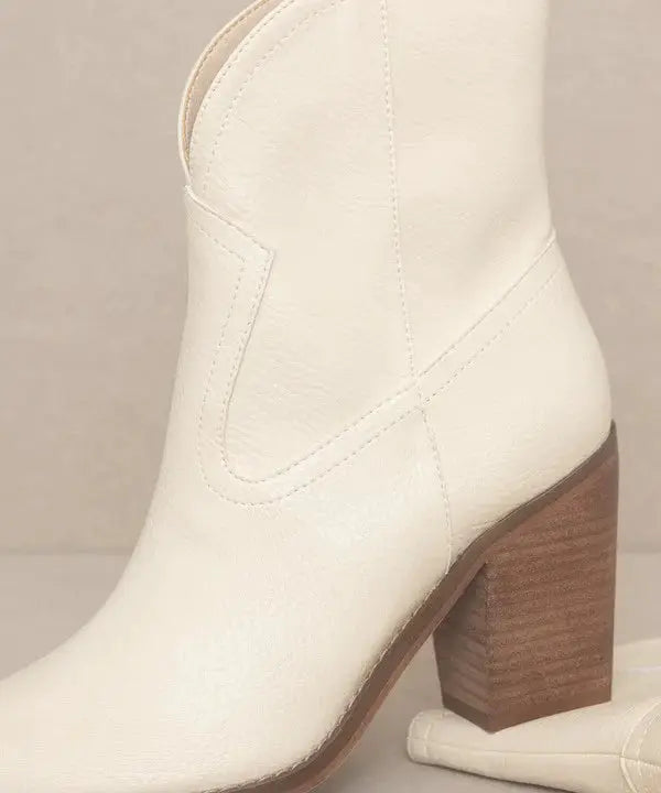 Oasis Society The Harmony Western Bootie - Boots cream western ankle boot