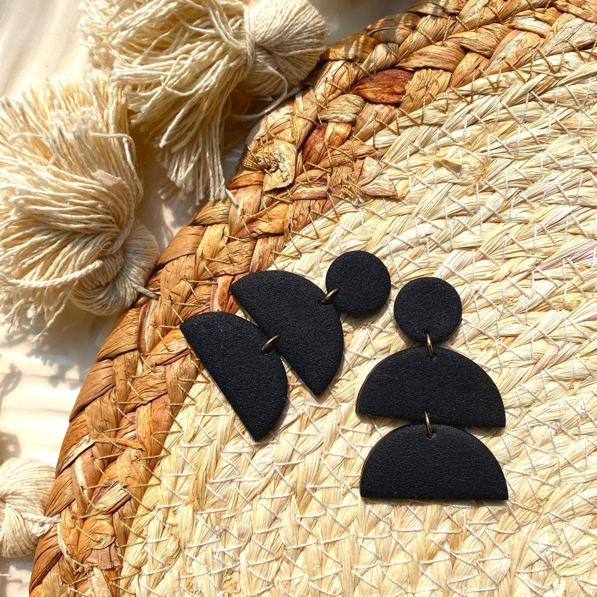 Blush and Bash Studio Blush and Bash Studio - Abstract Black Dangle Earrings - Earrings