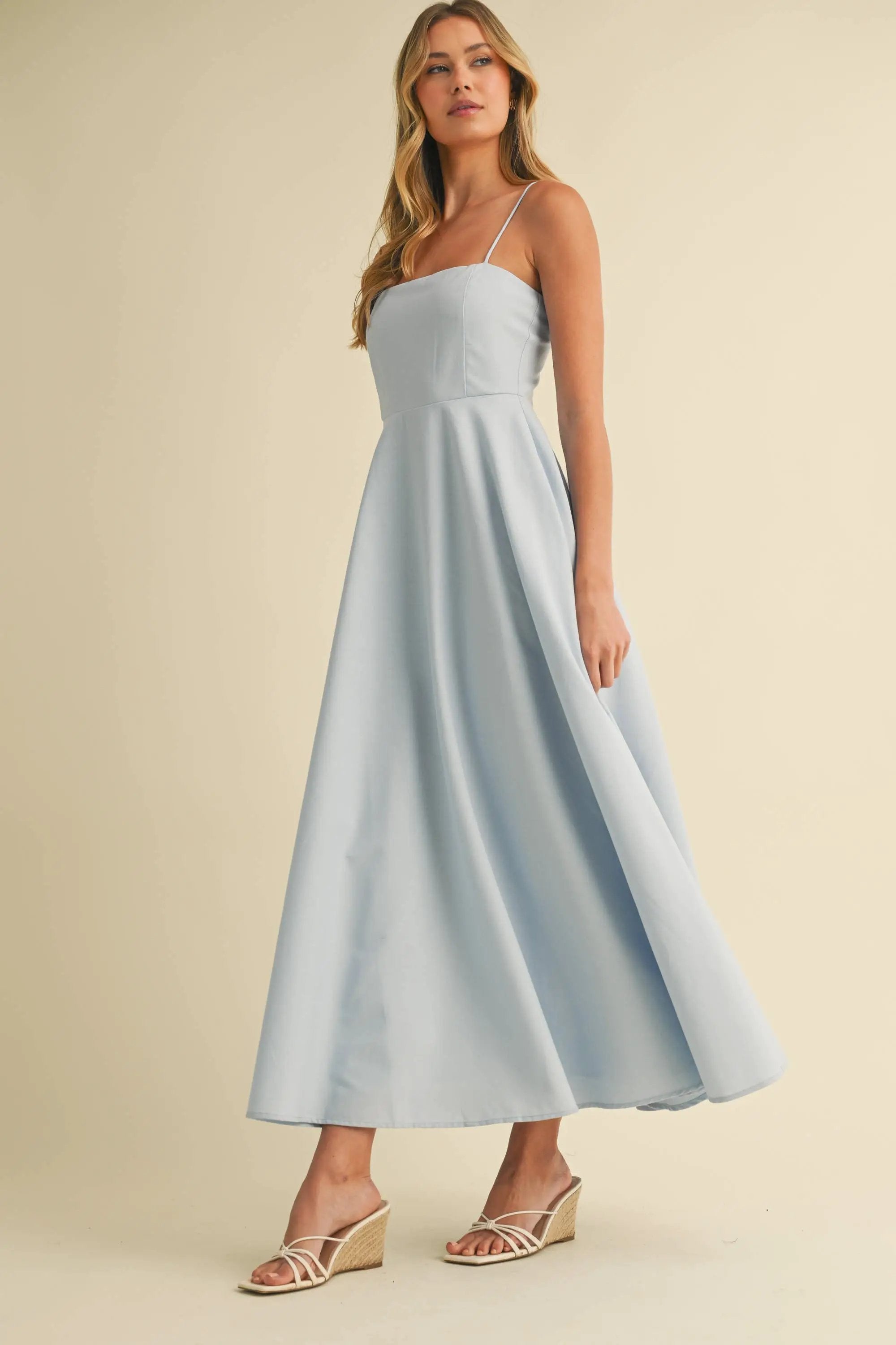 Klesis Blue Skies Linen Maxi Dress - Dresses