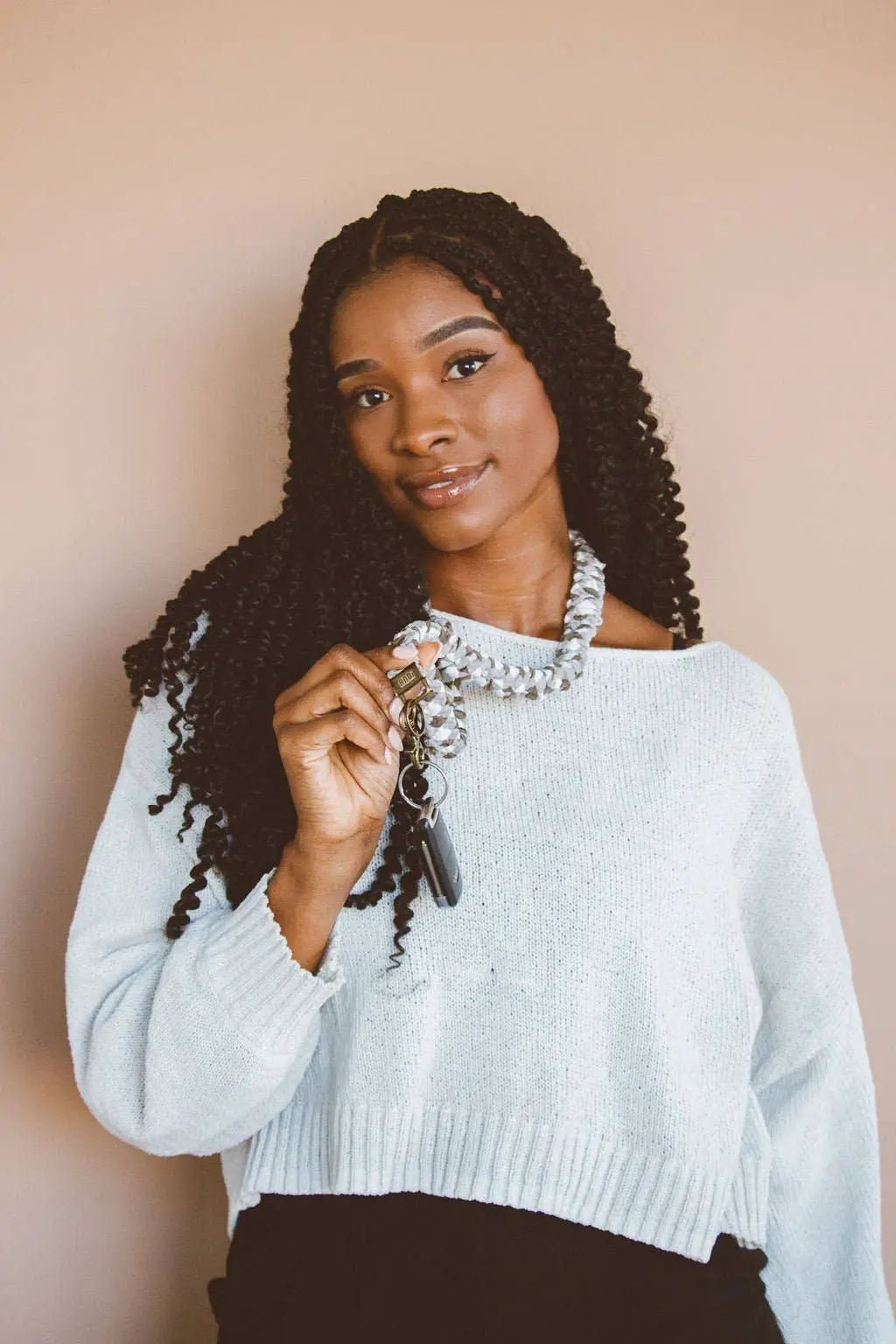 Shop ANDi Shop ANDi - Brown Checkered Lanyard - Lanyards Apparel & Accessories