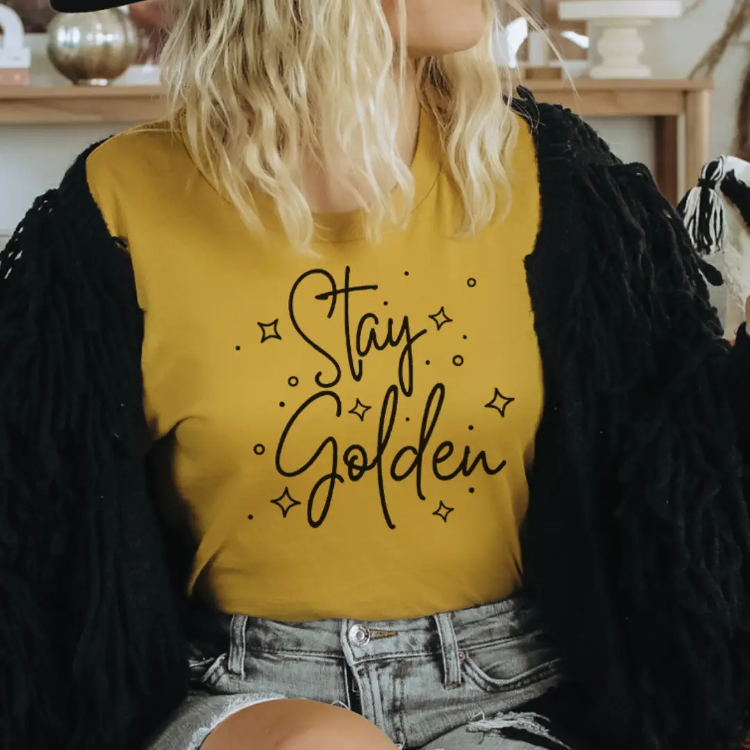Funk Town Tees Funk Town Tees - Stay Golden Graphic Tee - T-Shirts